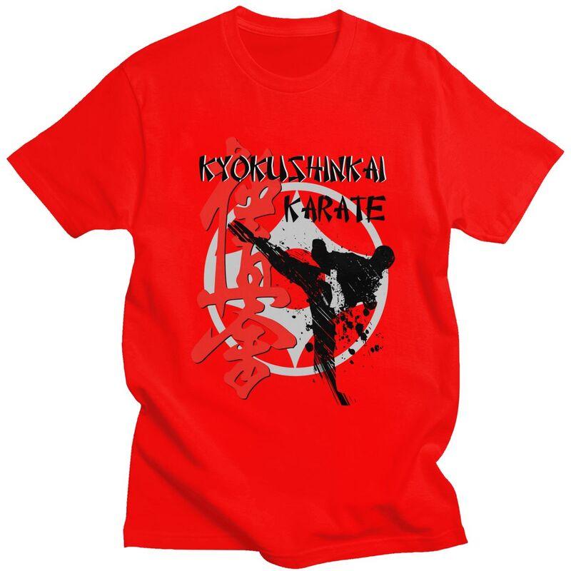 Custom Mens Kyokushi Karate T Shirts Short Sleeves Cotton Tshirt Classic Tshirt Leisure Martial Arts Tees Loose Fit Clothing