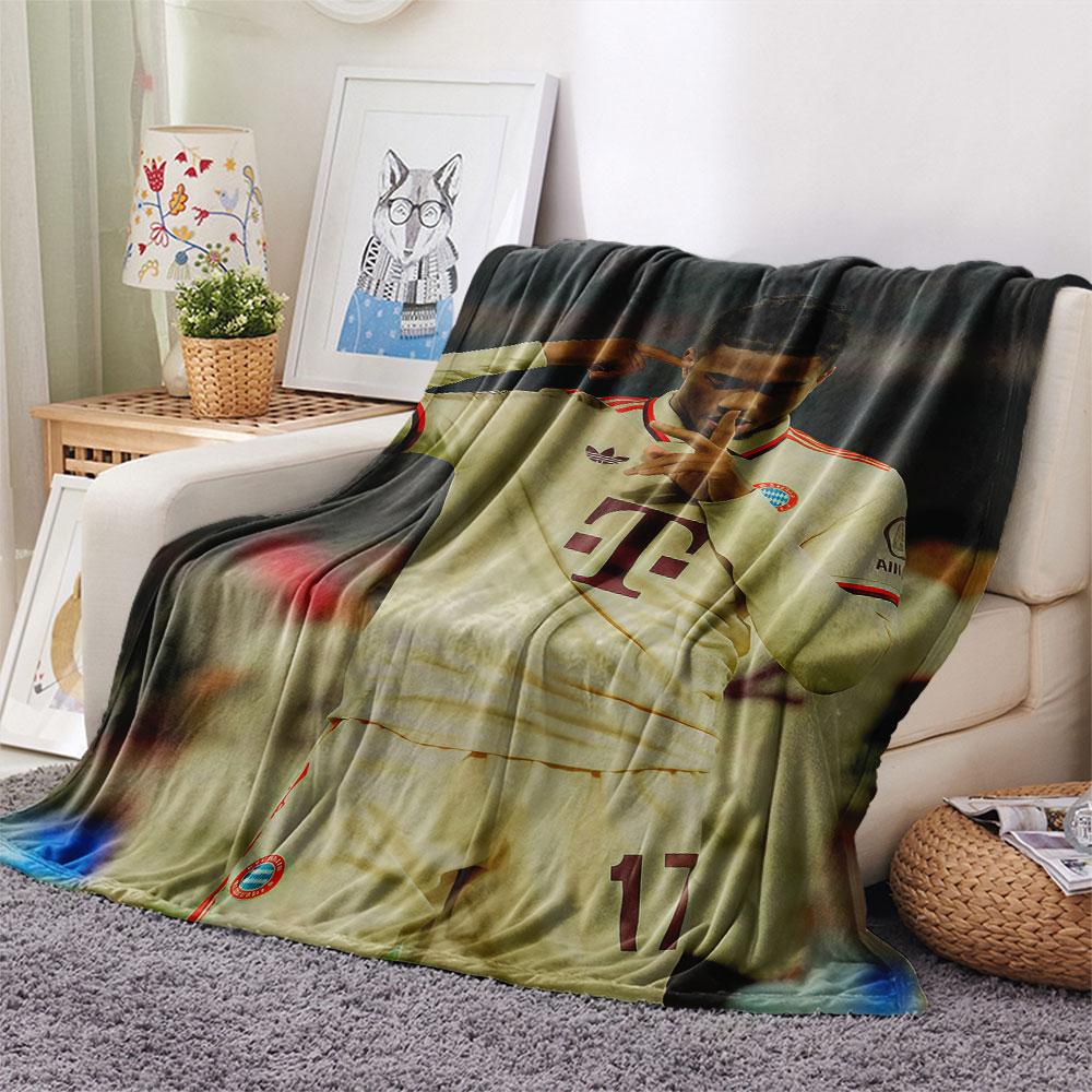 Michael Olise Printed Flannel Blanket, Soft Throw for Bedroom Sofa, Washable,soccer Fan Merchandise, Great Gift.