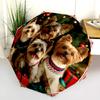 A Group of Dogs  pattern, automatic folding umbrella, portable and foldable design, 8 ribs, a Christmas or birthday gift.