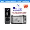Acciaio Inossidabile Doppia Impronta W7 Cancello Esterno Impermeabile TT Lock/ Tuya Smart Door Lock Serratura Elettronica Digitale Serratura