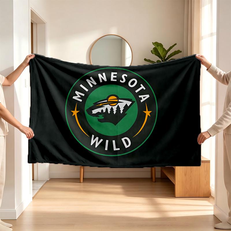 Minnesota Wild (1) Flannel Blanket a Soft Accent for the Bedroom and Living Room and a Cozy Home Gift