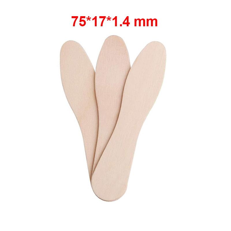 Palitos de Picolé de Madeira Natural Palitos de Sorvete Madeira Cera Multiúso Palito Bolo Sorvete Colher para DIY Arte Manual Artesanato 50/100pcs