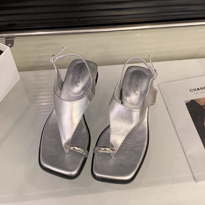 Fashion SUOJIALUN 2025 New Brand Women Sandal Fashion Low Wedge Heel Ladies Casual Slides Shoes Soft Heel Outdoor Dress Gladiator Shoes