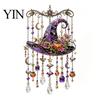 Sun Catcher for Window Decor Halloween Acrylic Wind Chime Pendant, Crystal Suncatcher Hanging Ornaments, Decorative Autumn Garden Decorations