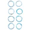 8 Rolls 0.6 3mm Aluminum Craft Wire Jewelry Beading Wire Craft Making Supplies Light Blue