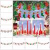 Decorative Christmas Paper Flag Banners Santa Claus Hanging Banner  New Year