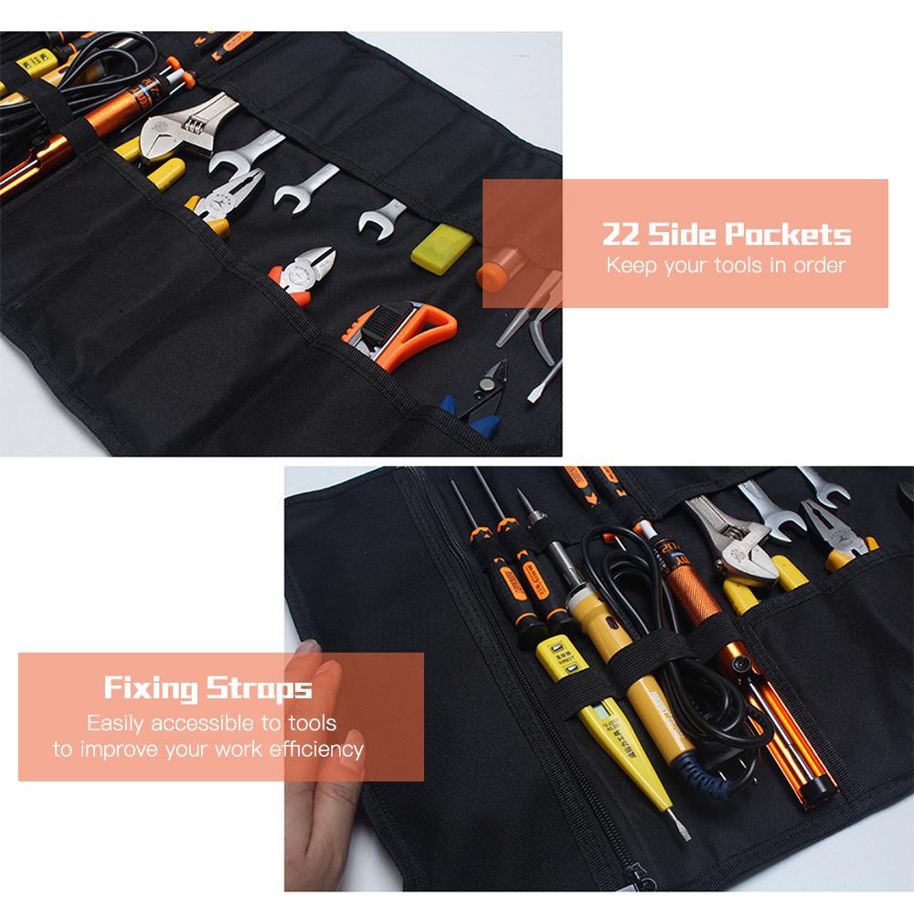 Portable Roll Tools Bag Organizer Toolkit Pouch Storage Bags Multifunction Bag for Fishing Makeup Craftwork