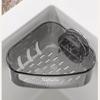Suction Cup Corners Sink Organizers With Drainage Holes ABS Kitchen Bathroom Storage Shelf Easy Installation