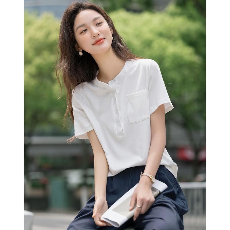 

DeMana Women s Petite Cloud Cotton Short Sleeve T-Shirt S