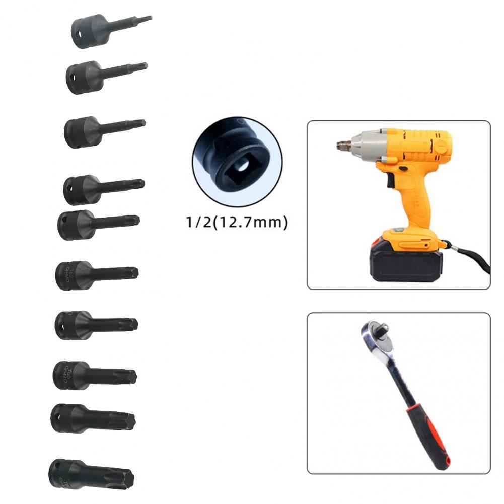 1/2 Inch Socket Adapter 10pcs Black Good Toughness