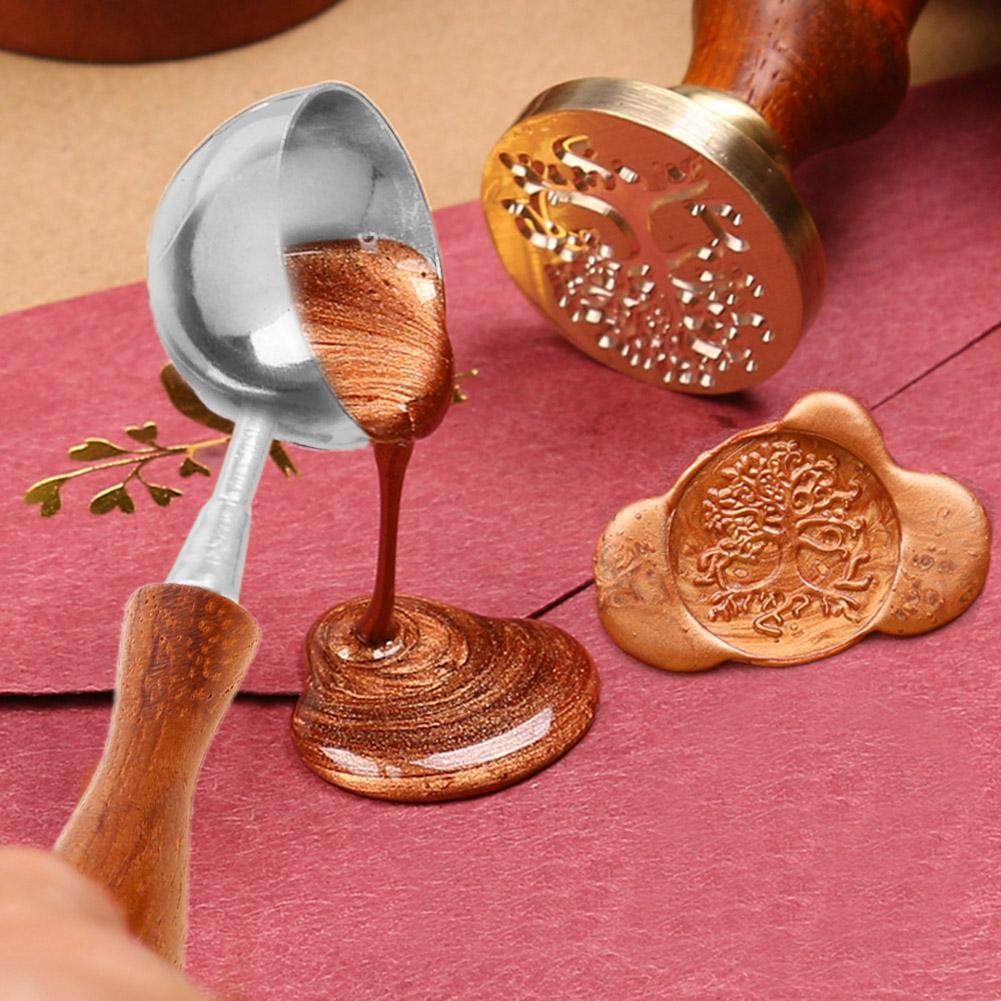 Furnace Sealing Wax Spoon Sealing Wax Bead Sticks Spoon Metal Customs Vintage Wax Melting Furnace Special Furnace for Melting