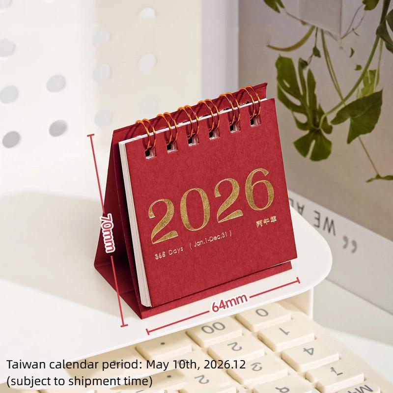 2026 Mini Small Desk Calendar Desktop Ornament Calendar Book Creative Simple Planner Desktop Office Stationery New Year Gifts