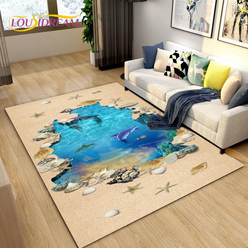 3D Illusion Animal,Zoon,Beast Area Rug Large,Carpet for Living Room Bedroom Sofa,Kitchen Doormat Non-slip Floor Mat Tapis Salon