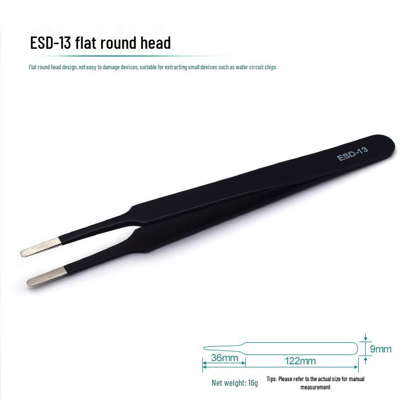 DIY Stainless Steel Curved Tip Anti-static Tweezers for Bird's Nest Handling and Eyelash Extensions