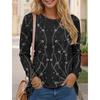 Women's T-shirt 3D Printing Green Plant Print Fashion Long Sleeve Round Neck Regular Top Holiday Weekend Spring and Autumn Y2K
