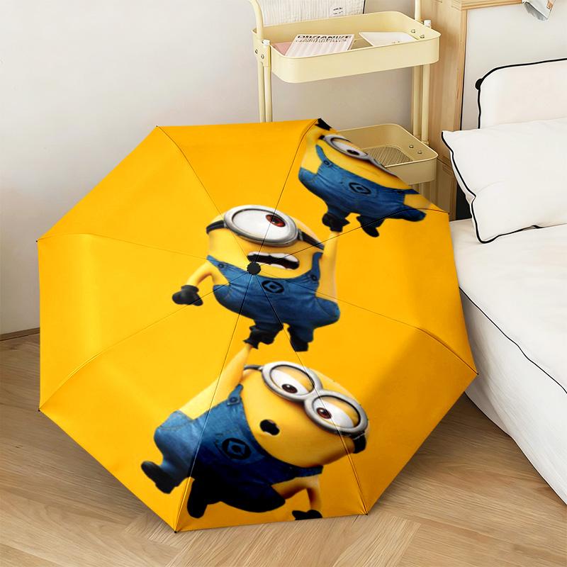 1PC Minion Invasion Automatic Umbrella - Suitable Travel Outdoor Portable Umbrella Birthday Gift Daily Essentials