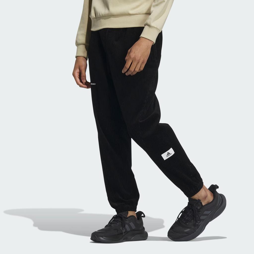 Adidas Lounge Knitted Sweatpants Men's Black Moderate Cuffed Pants IQ1363