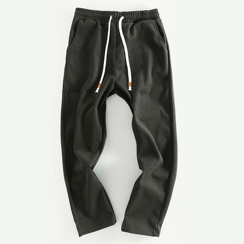 Export Orders Exported to Japan Retro Trendy Men s Elastic Waist Drawstring Top Sports Sweatpants Loose Running Casual Trousers Big Brand Goods Black XL