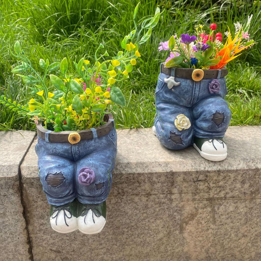 Garden Art Resin Flower Pots: Courtyard Decoration Sculpture