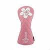 3 Pieces Cherry Blossom Golf Headcover Thick Soft Lining Floral Club Cover Waterproof Driver