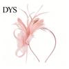 Leggera Fascia per Capelli con Piume Donna Fascia Floreale Retrò Rete con Piume Fascintor per Tea Party Accessorio Capelli per Feste Cocktail Comoda