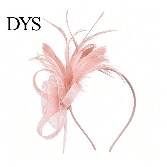 Leggera Fascia per Capelli con Piume Donna Fascia Floreale Retrò Rete con Piume Fascintor per Tea Party Accessorio Capelli per Feste Cocktail Comoda
