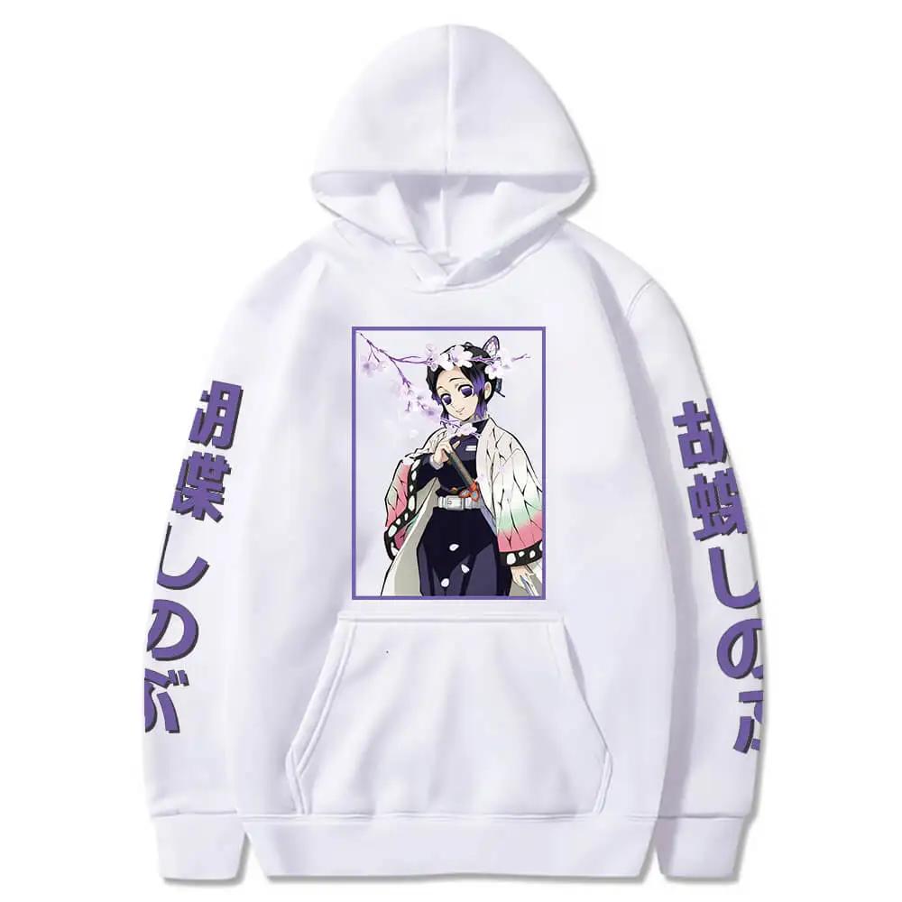 Demon Slayer Kamado Nezuko Oversize Anime Mikina s kapucí Streetwear s kapucí Hip Hop Muži/ženy Volný svetr Oblečení Dětská mikina