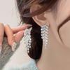 Long Tassel Zircon Drop Earrings for Women Dangle Earring Party Wedding Jewelry