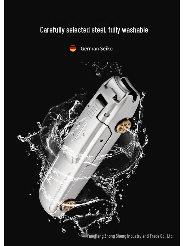 Stainless Steel Clippers with Anti-Splash Design & Multi-Purpose Phone Holder