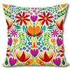 Composite Dragonfly Flower Dahlia Throw Pillow Case Linen Square Cushion Cover Home Sofa Decorative Pillowcase