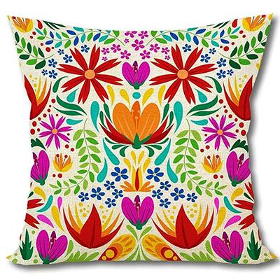 Composite Dragonfly Flower Dahlia Throw Pillow Case Linen Square Cushion Cover Home Sofa Decorative Pillowcase
