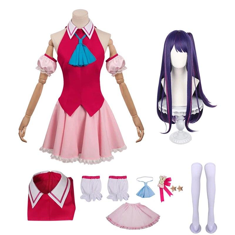 Hoshino Ai Cosplay Anime Oshi No Ko Costume Cosplay Uniformi Abiti Parrucca Completo Costumi di Carnevale di Halloween per Donne Vestiti