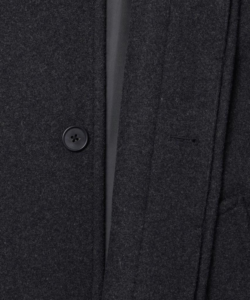 Musinsa Standard Wool Blend Maxi Balmacaan Robe Coat [Charcoal Grey]