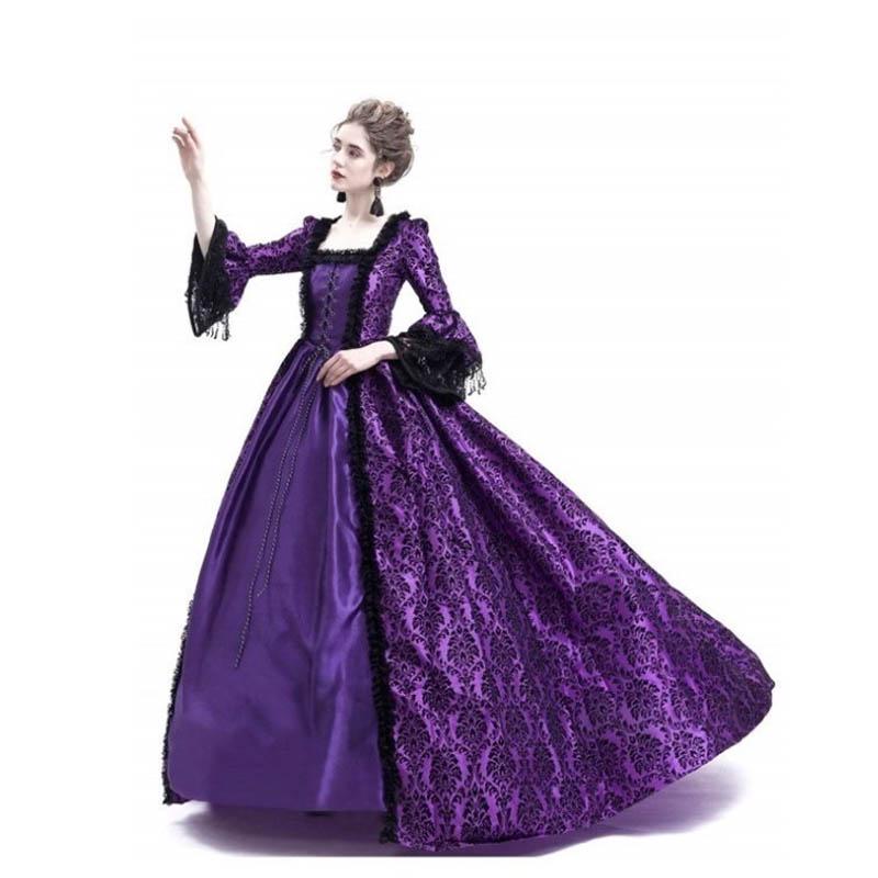 

Вінтажний середньовічний жіночий тонкий костюм епохи Відродження, вирізані бальні сукні, сукні королеви, великий розмір S-XXXL XXXXXL