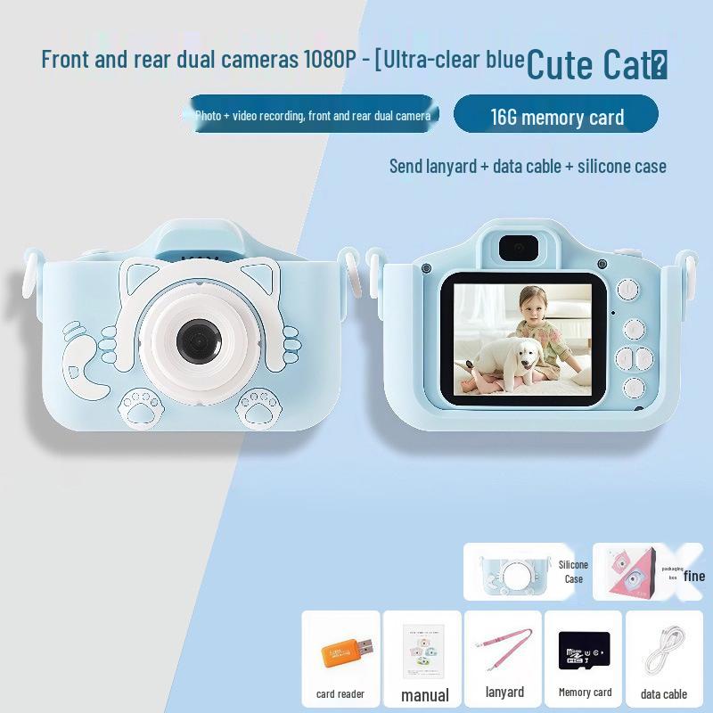 Kids' Dual-Lens HD Camera for Photos & Videos - Ideal Birthday Gift for Girls, Campus X2-M