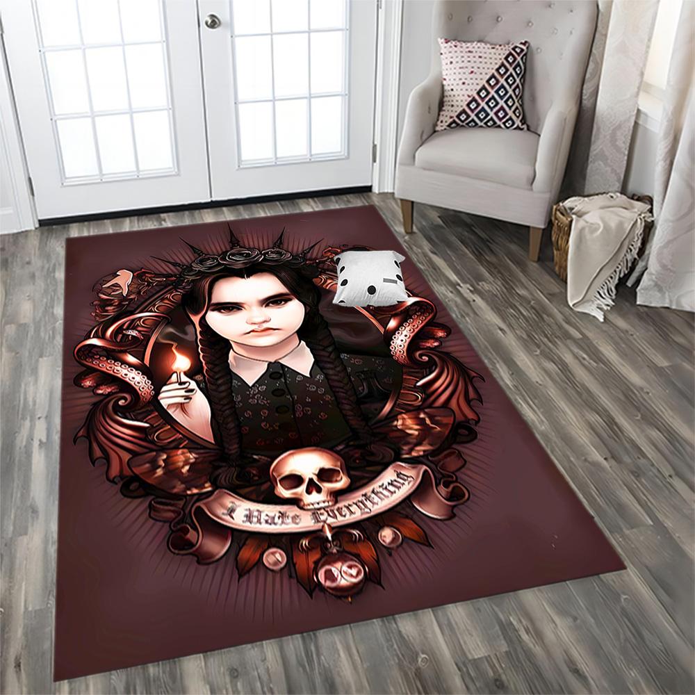 Dark Gothic Portrait rug for living rooms, bedrooms, home décor, and as gifts.