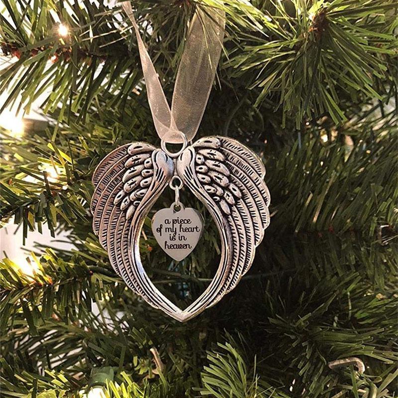 Angel Wings Round Photo Christmas Ornament - Practical Home Decor for Festive Celebrations and Memorable Moments Creativity