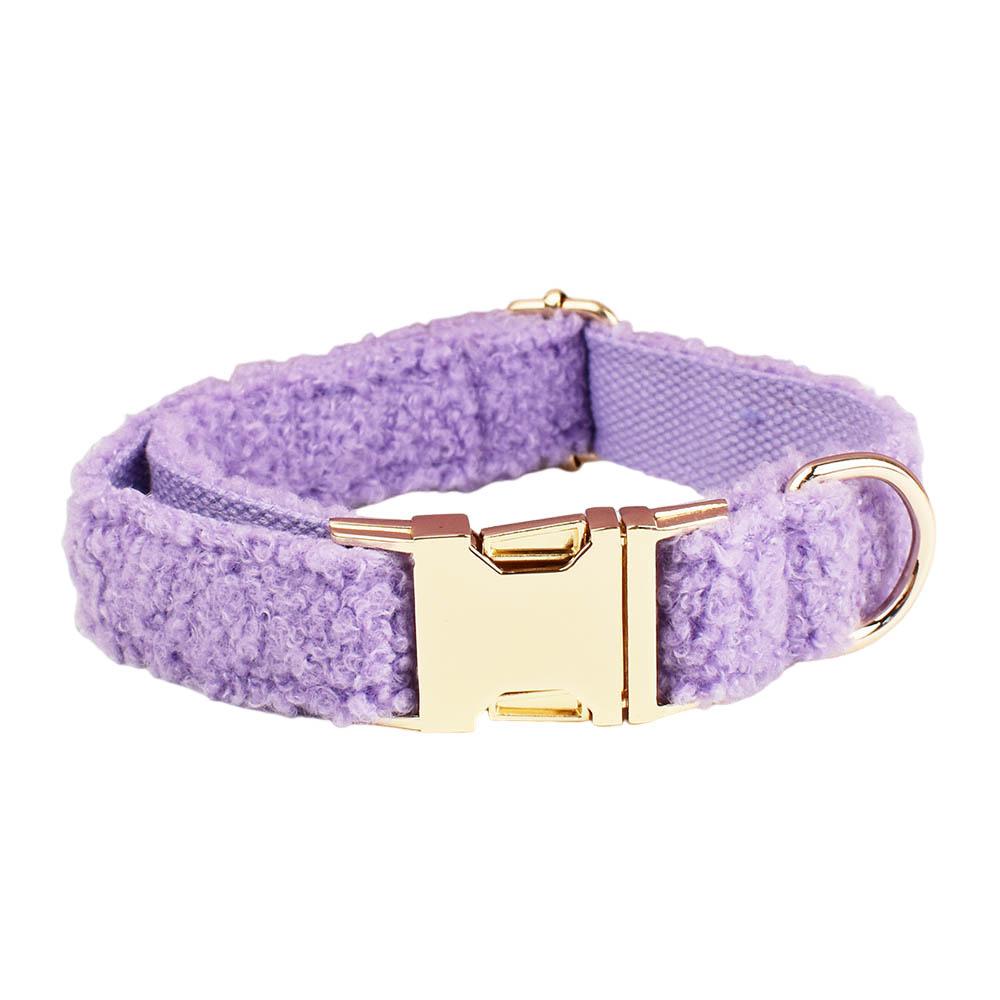 Dog Collar Fleece Personalized Name ID Engraved Puppy Collars for Small Medium Dogs Customized Collar Soft Leash Lead Bowtie Set