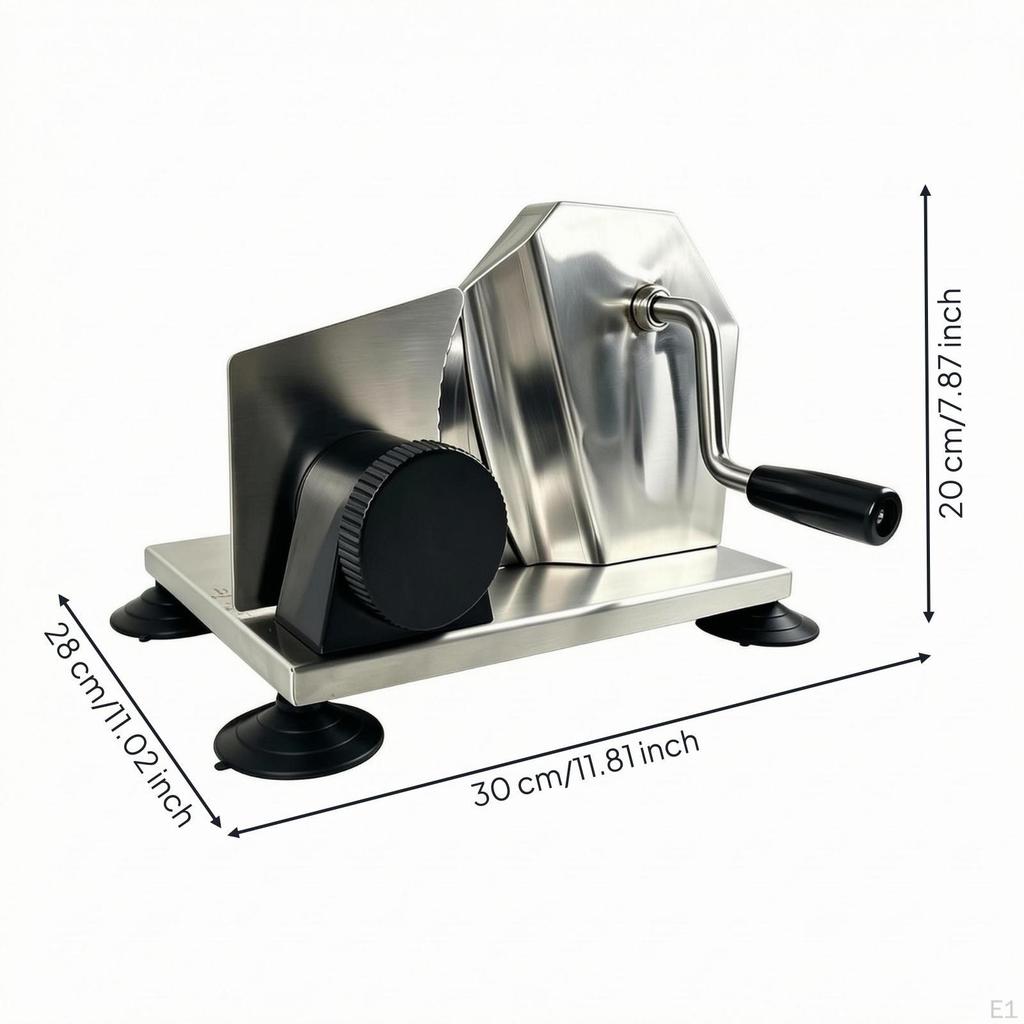 Manual Bread slicing Suction Cup Feet Hand Crank Stable Base
