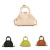 Fashionable Pu Mini Shoulder Bag For Children Elegant Solid Color Handheld Purse