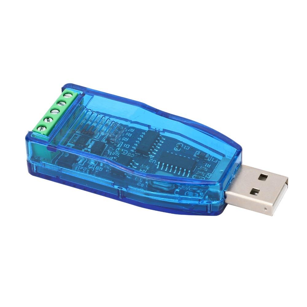 Langlebiger blauer USB-zu-RS485-Konverter CH340-Chip Praktischer serieller Port-Adapter Kommunikationsmodul Serielle Leitungskonverter