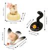 Cartoon Rotatable Car Ornament Ceramic Car Dashboard Ornament Novelty Cute Cat Statue  Home Decor