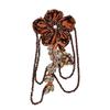 Cloth Fabric Flower Hand Sewn Handmade Flower Fashion Trimming Crystal Tassel  Garment Decoration