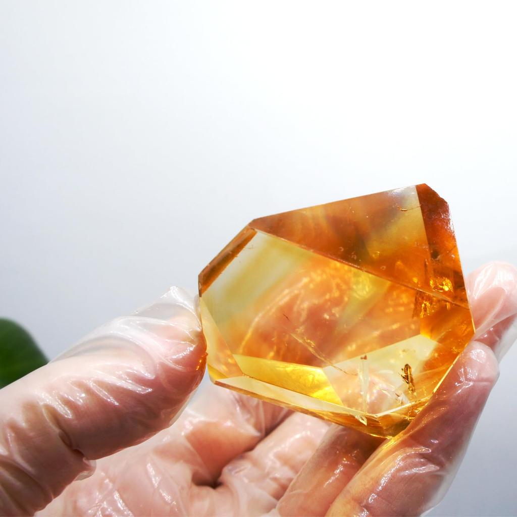Citrine Natural Quartz Carefully Mineral Feng Good Decorative New Ornament [TANAKA YA] Crystal, Selected, High-Quality, Fortune-Bringing,