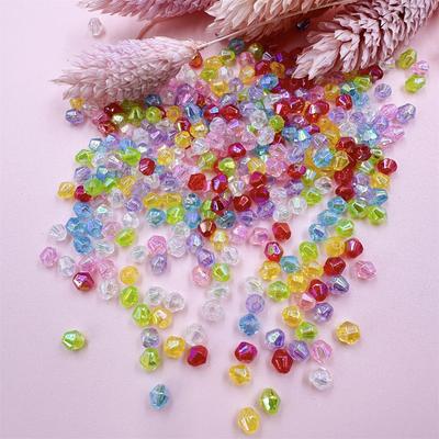 600 pezzi 4 mm perline biconiche sciolte perline di cristallo a punta anello intrecciato trasparente fai da te accessori perline braccialetto collana