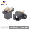 DC Jack DC-017 Vertical 3PN Plug-in DC Charging Head Interface 5.5*2.0/2.5 Round Needle 30V/0.3A DC Power Supply Base
