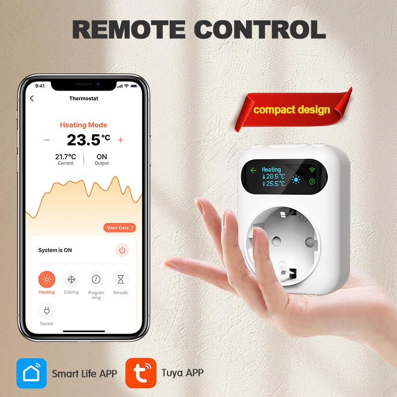 Smart WiFi Socket Thermostat Boiler Fan Plug Incubator Tuya Wireless Temperature Controller Heating & Cooling Alexa Google Home