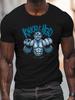 Plus Size Men'S T-Shirt, Relaxed And Casual, Comfortable And Versatile, Men'S BILLIARDS Pattern Summer Casual Round Neck Short T-Shirt