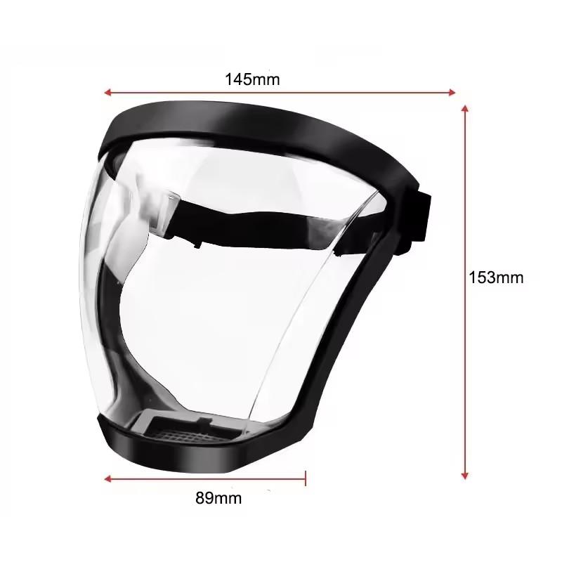 Maschera protettiva antispruzzo trasparente per il viso, maschera protettiva per il viso, maschera protettiva per la sicurezza all'aperto, copricapo, protezione dal lavoro