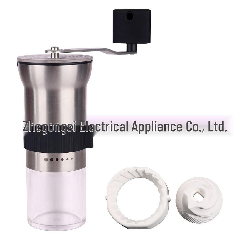 Compact Hand-Crank Coffee Grinder - Portable Manual Ceramic Burr for Home Use